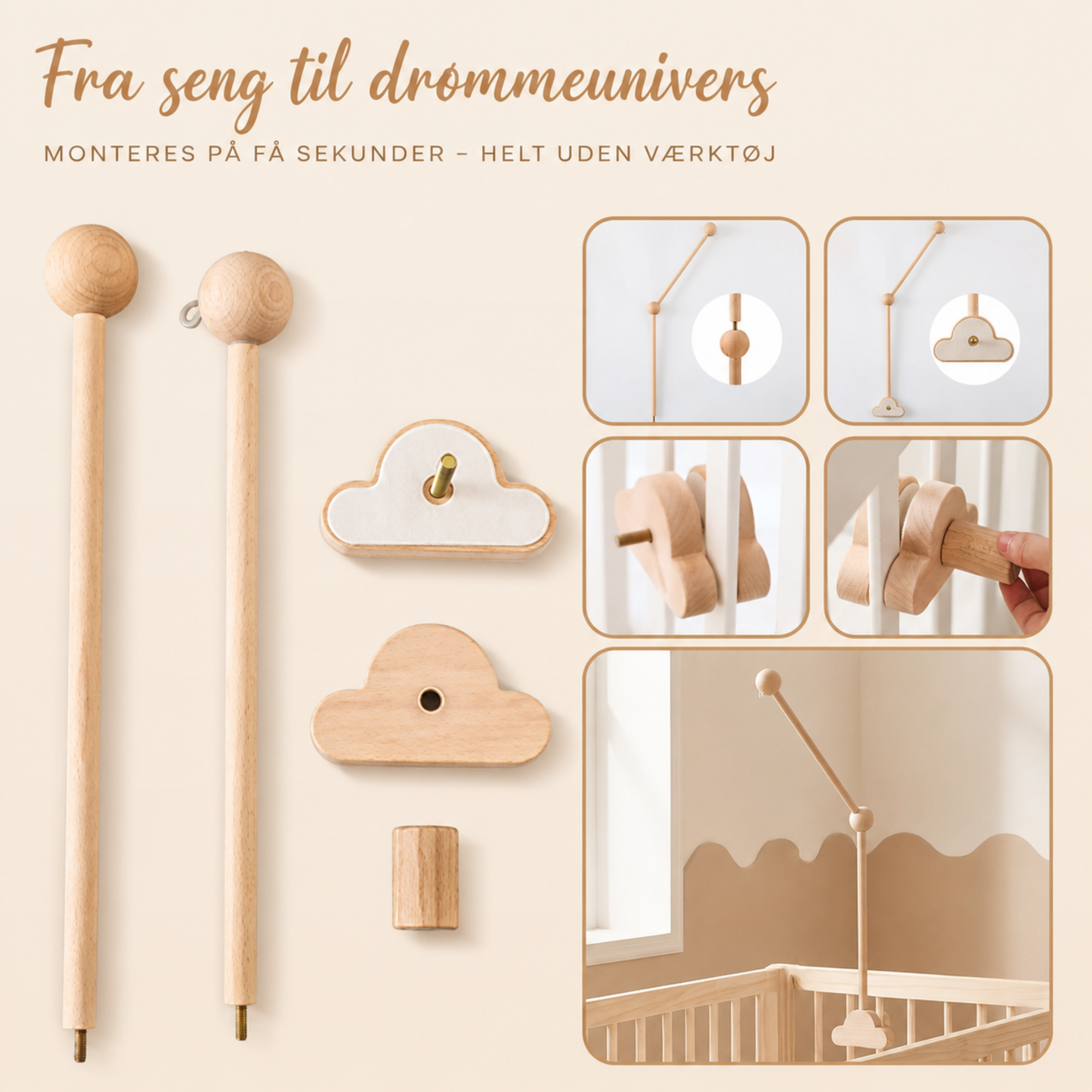 Bejoline Uroholder i træ | Wooden Cloud